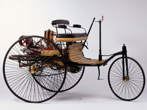Benz Patent-Motorwagen, 1886 (Nachbau). Bildnachweis: Daimler AG